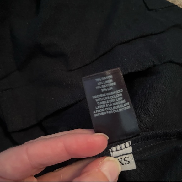 NWT ANTHROPOLOGIE Amadi Kaye Blazer Navy Sz XS Oversized Linen Double Breasted - Picture 10 of 12